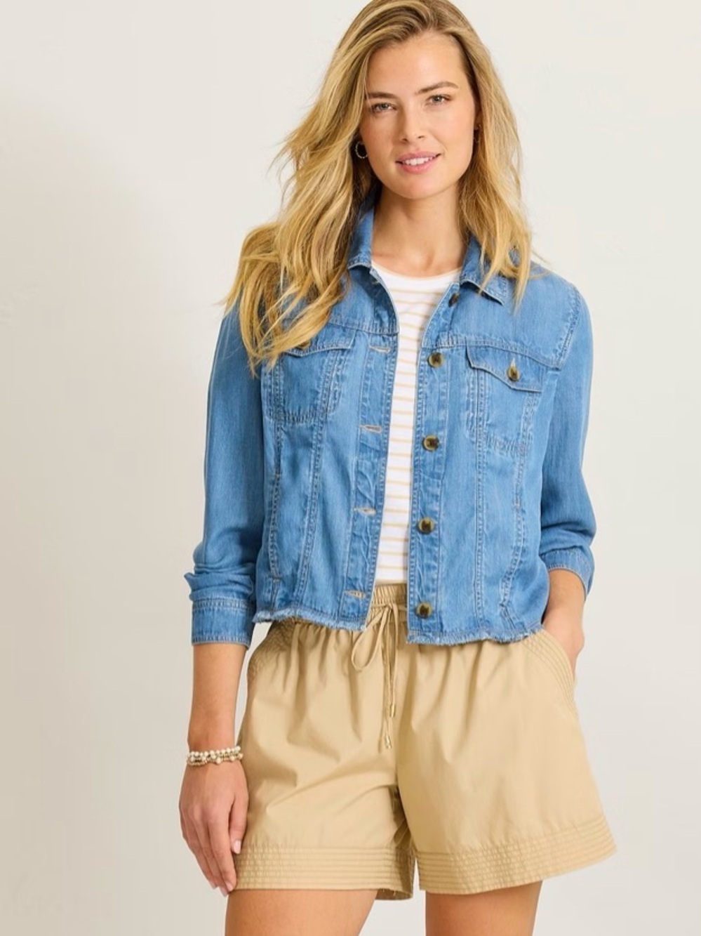 Chambray O'Lei Linen-Blend Jacket XL